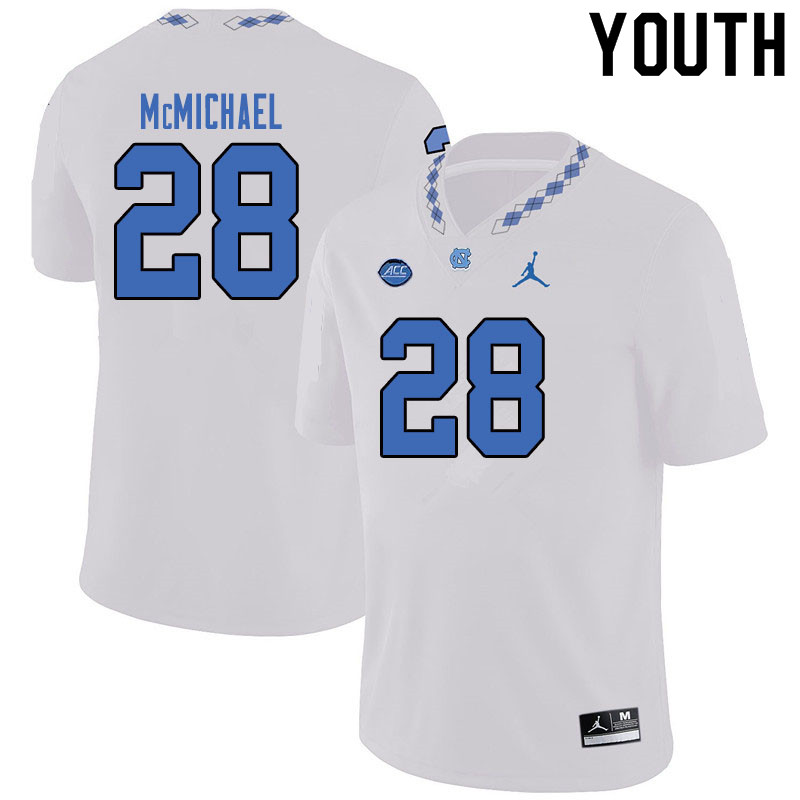 Jordan Brand Youth #28 Kyler McMichael North Carolina Tar Heels College Football Jerseys Sale-White